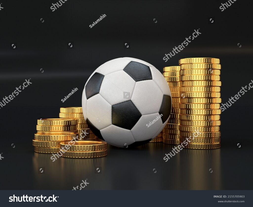 stock-photo-soccer-ball-and-stacks-of-gold-coins-d-render-2155705903