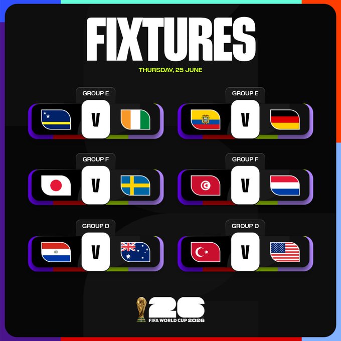 tODAY'S FIXTURES 25